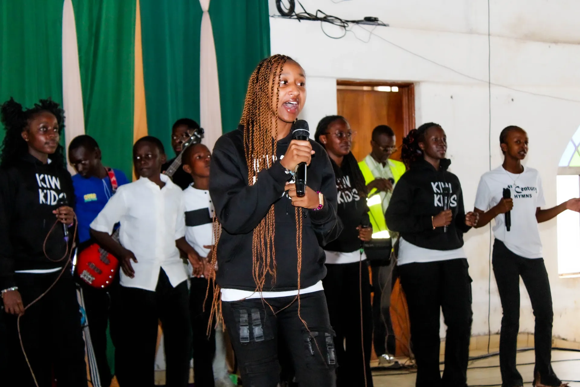 KIWM worship team ministering together